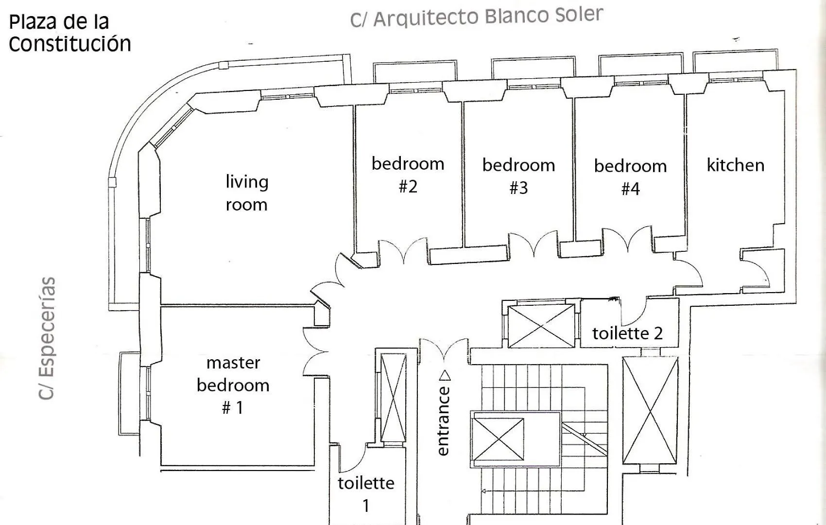 Historic 19Th-Century Apartment With Balcony Overlooking Plaza Malaga